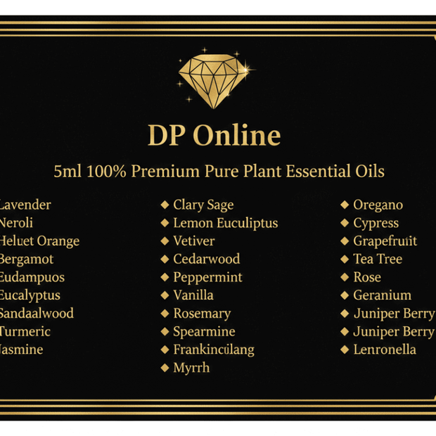 100 Pure Plant Essential Oil 5ml — Premium Therapeutic Grade  AromatherapyOils including Lavender, Eucalyptus, and more.