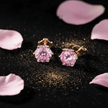 1.0ct Rose Gold 925 Pink Moissanite Earrings