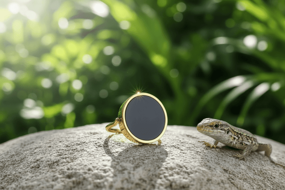 14ct Gold Black Onyx Ring with Vanilla Lip Balm - DP Online