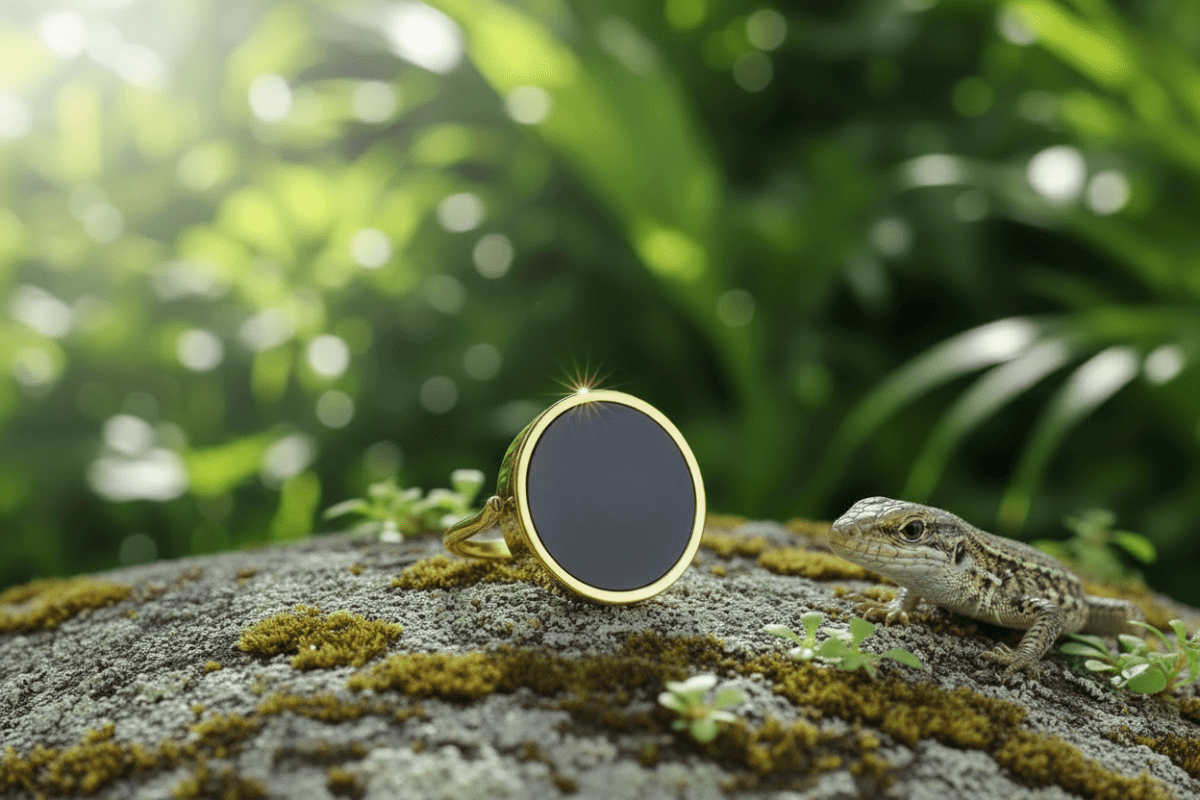 14ct Gold Black Onyx Ring with Vanilla Lip Balm - DP Online