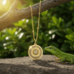 14ct Gold Opal Lip Balm Locket Pendant Necklace with Lip Balm - DP Online
