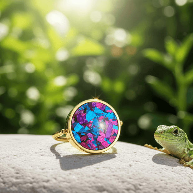 14ct Gold Sparkling Dazzler Ring with Vanilla Lip Balm - DP Online