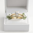 14ct Gold Titanium Steel 2ct Moissanite Diamond Ring Set - DP Online