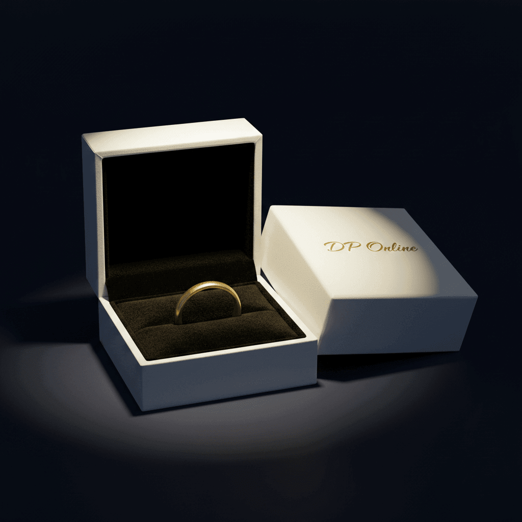 14ct Gold Titanium 2mm Band Ring