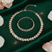 14ct Rose Gold Titanium Steel Elegant Crystal Fish Tail Set - DP Online