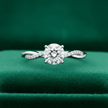 14ct White Gold Titanium Steel Moissanite Diamond Ring - DP Online