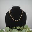 14kt Gold Figaro Link Chain - Bust with Greenery