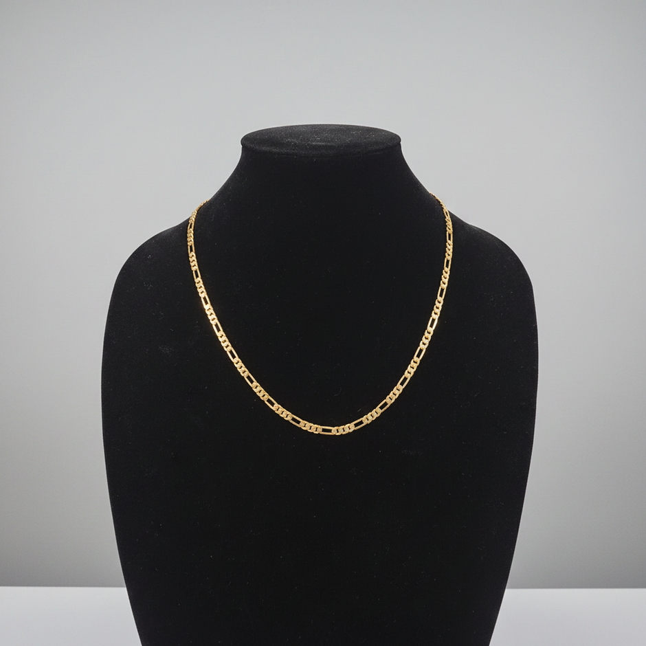 14kt Gold Figaro Link Chain - Bust