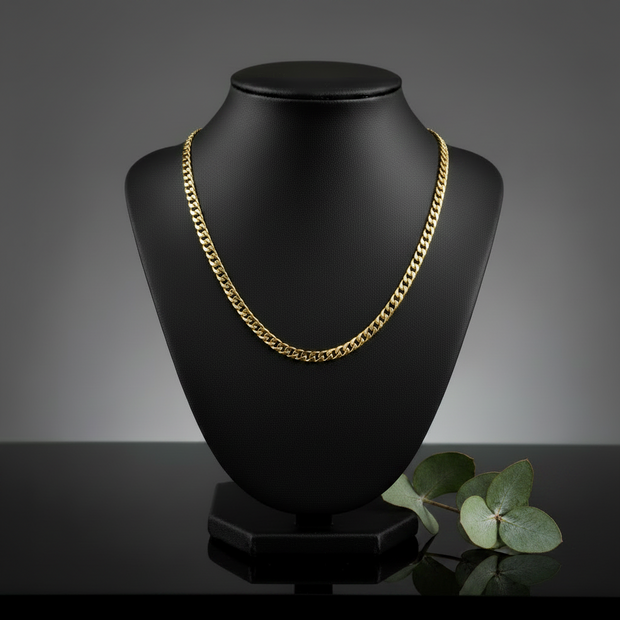 14kt Gold Slim Cuban Link Chain - Bust v4