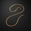 14kt Gold Slim Cuban Link Chain - Flat Lay v3