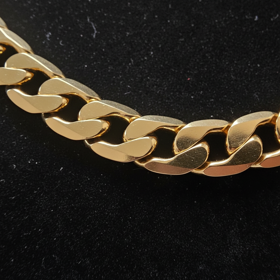 18ct Gold 12mm Link Chain - Links