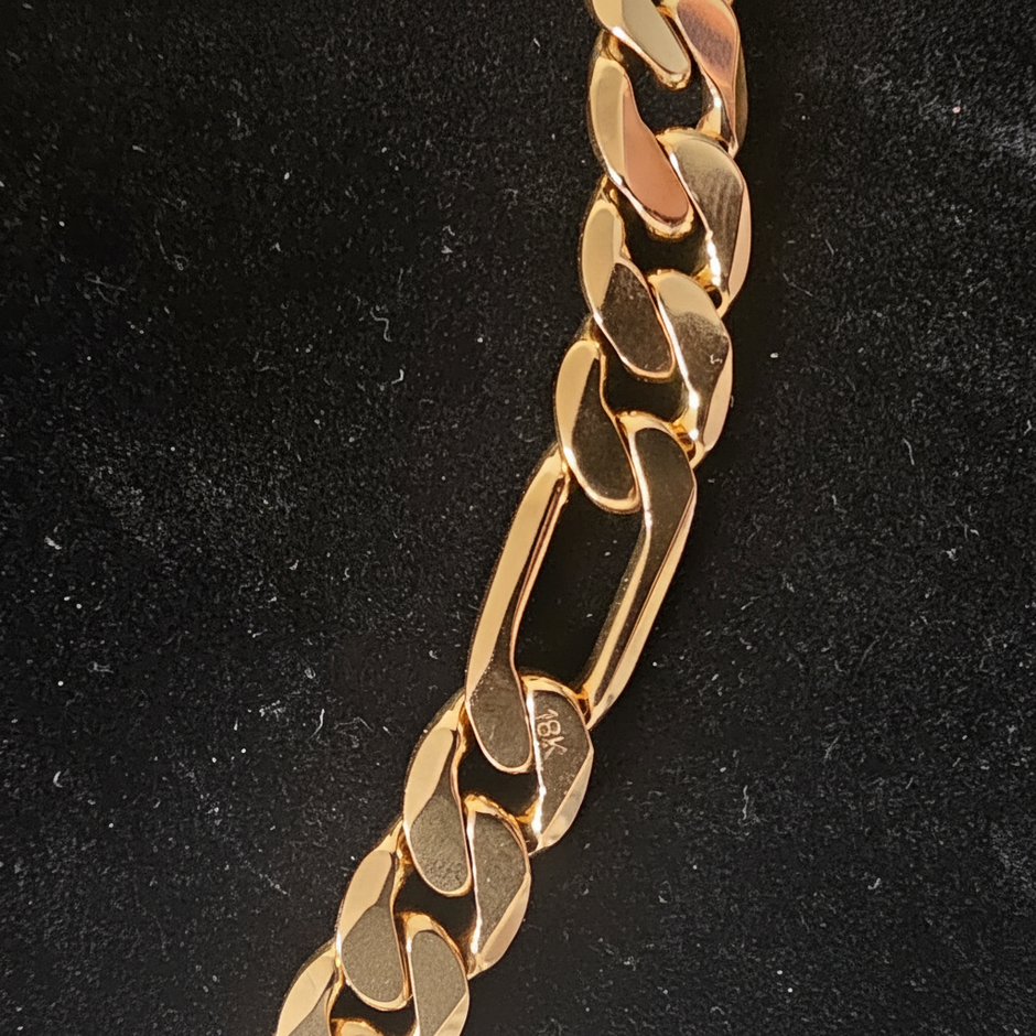 18ct Gold Figaro Chain - Links