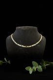  18ct Gold Titanium Figaro Link Chain