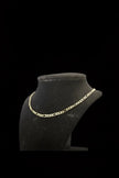 1 18ct Gold Titanium Figaro Link Chain