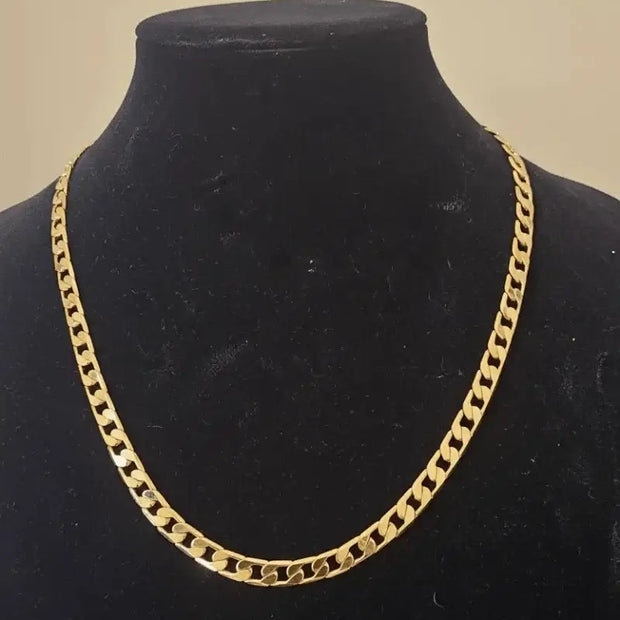 18ct Gold Titanium 20-inch 50cm 7mm Link Chain