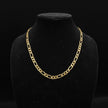 18ct Gold Titanium Figaro Chain 24 Inch 9mm
