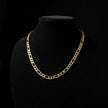 18ct Gold Titanium Figaro Chain 24 Inch 9mm