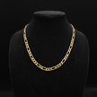 18ct Gold Titanium Figaro Chain 24 Inch 9mm