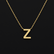 18ct Gold Titanium Initial Pendant Necklace