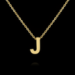 18ct Gold Titanium Initial Pendant Necklace