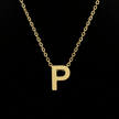 18ct Gold Titanium Initial Pendant Necklace