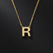 18ct Gold Titanium Initial Pendant Necklace