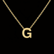 18ct Gold Titanium Initial Pendant Necklace