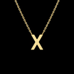 18ct Gold Titanium Initial Pendant Necklace