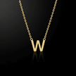 18ct Gold Titanium Initial Pendant Necklace