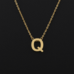 18ct Gold Titanium Initial Pendant Necklace