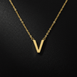 18ct Gold Titanium Initial Pendant Necklace