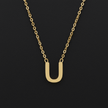 18ct Gold Titanium Initial Pendant Necklace