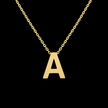 18ct Gold Titanium Initial Pendant Necklace