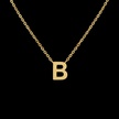 18ct Gold Titanium Initial Pendant Necklace