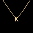 18ct Gold Titanium Initial Pendant Necklace