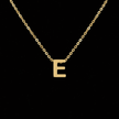 18ct Gold Titanium Initial Pendant Necklace