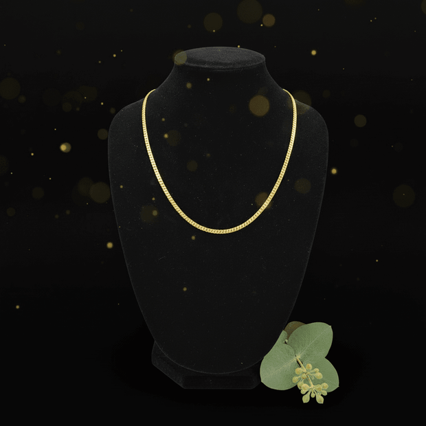 18ct Solid Gold 18" 45cm 5mm Sideways Chain - DP Online