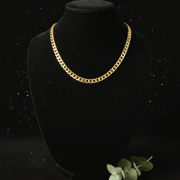 18ct Solid Gold 20" 50cm 8mm Link Chain - DP Online