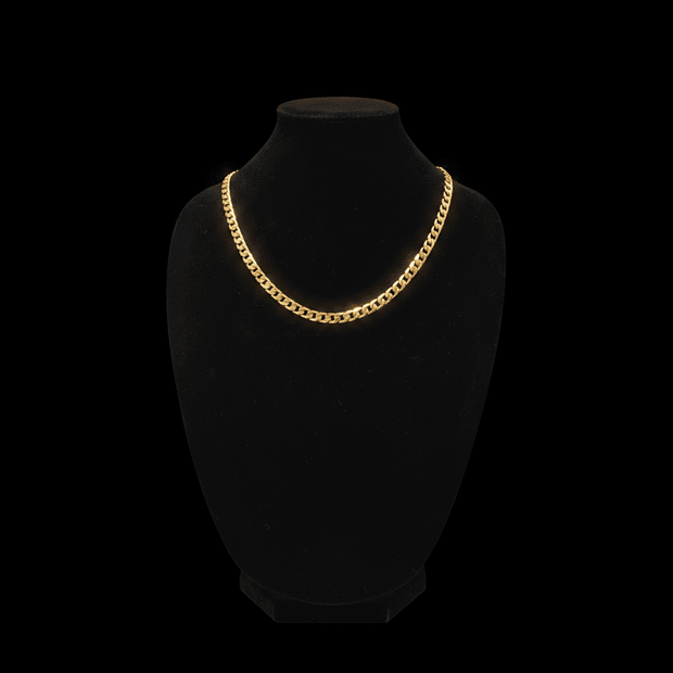 18ct Solid Gold 22" 55cm 7mm Link Chain - DP Online