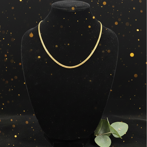 18ct Solid Gold 22" Sideways Chain - Bust 1