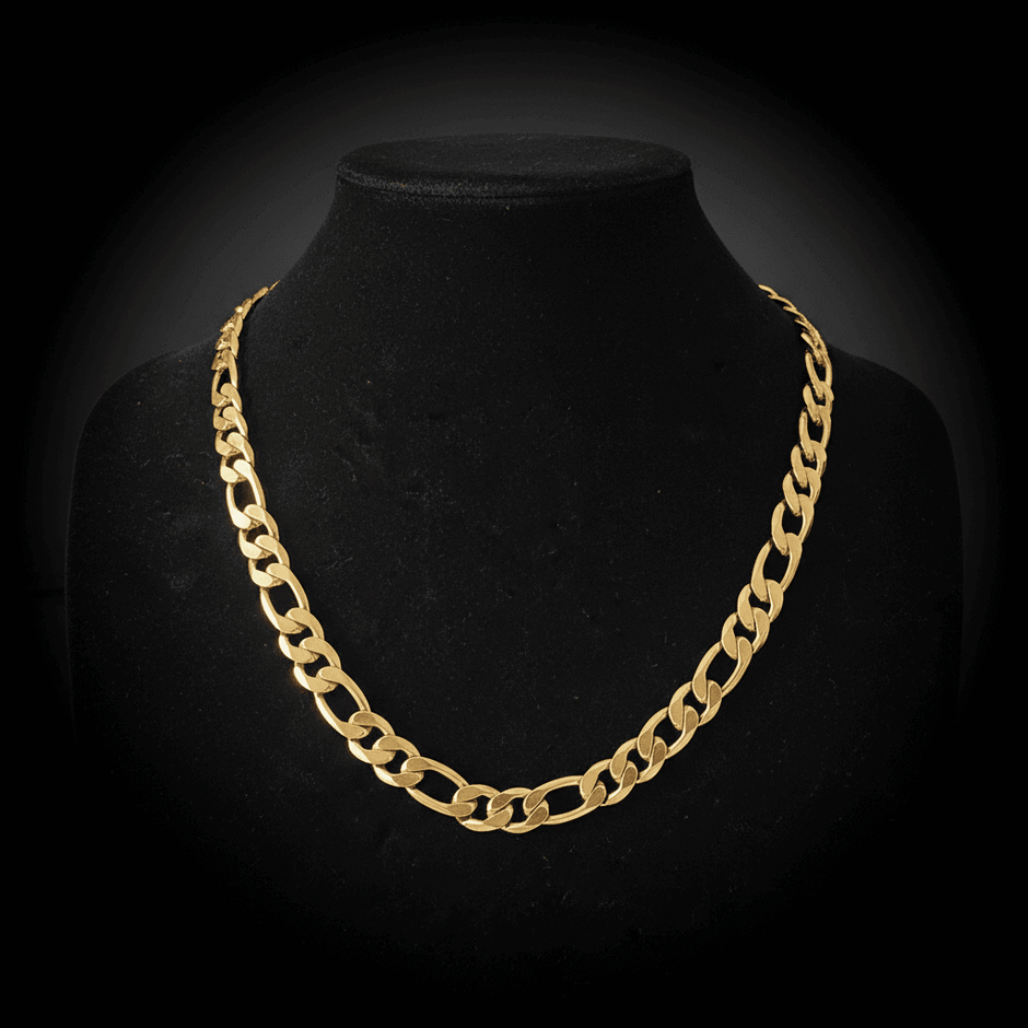 18ct Gold 24" 61cm 12mm 3:1 Figaro Chain
