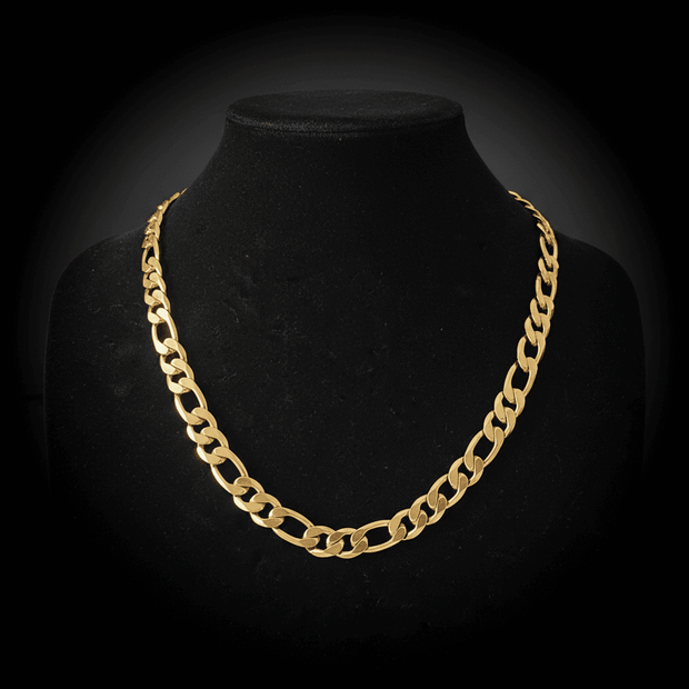 18ct Gold 24" 61cm 12mm 3:1 Figaro Chain