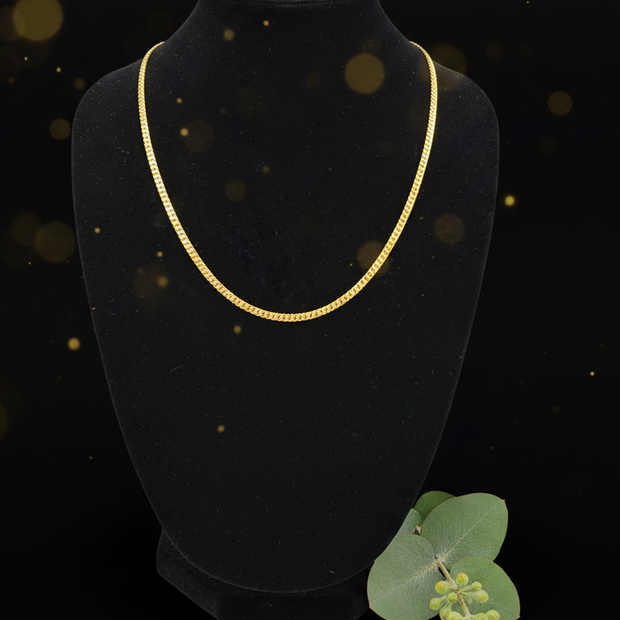 18ct Solid Gold Sideways Chain - Bust 1