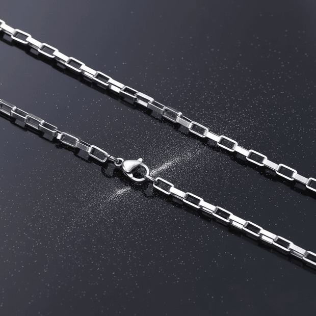 20" 50cm 3mm Stainless Steel Box Link Chain - DP Online