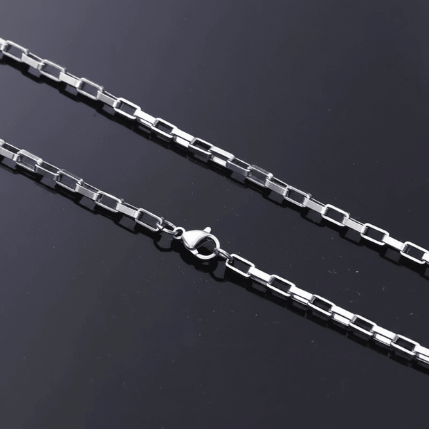 20" 50cm 4mm Stainless Steel Box Link Chain - DP Online
