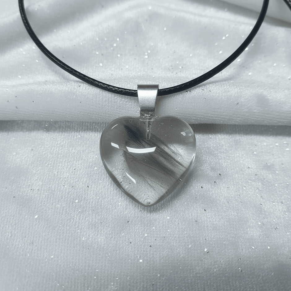 20mm Glazed Colored Glass Heart Pendant Charm Necklace - DP Online