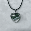 20mm Glazed Colored Glass Heart Pendant Charm Necklace - DP Online