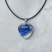 20mm Glazed Colored Glass Heart Pendant Charm Necklace - DP Online