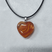 20mm Glazed Colored Glass Heart Pendant Charm Necklace - DP Online
