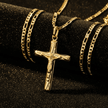22 Inch 55cm 18ct Gold Titanium Twisted Cross